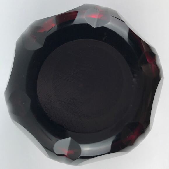 Perthshire 1980C Floral Amethyst Flash Overlay Faceted Lampwork Paperweight Cert - Picture 4 of 16